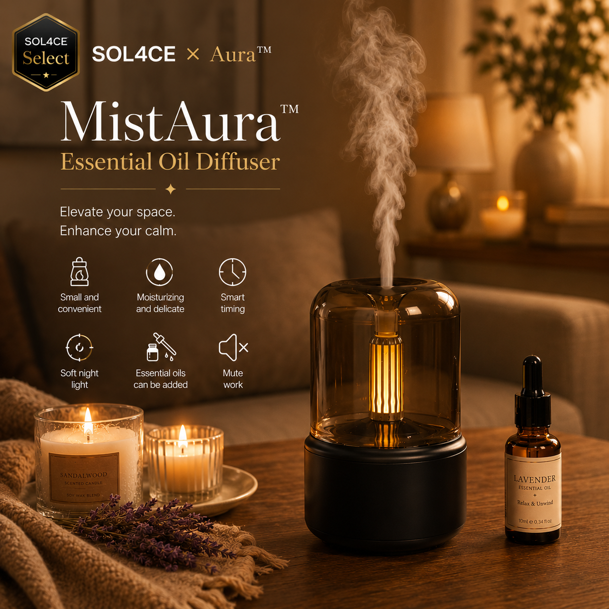 MistAura™ Essential Oil Diffuser