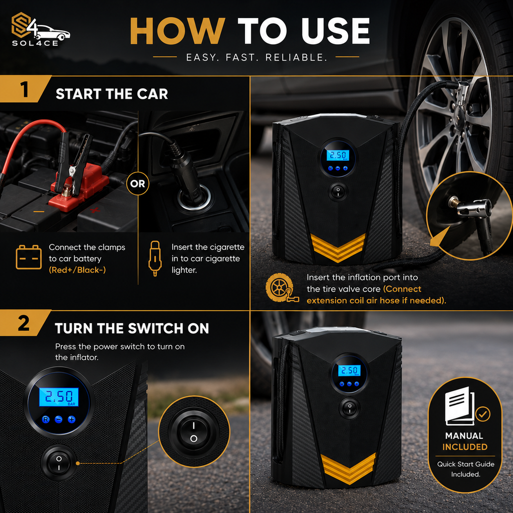 SOL4CE AirVolt™ Tire Inflator