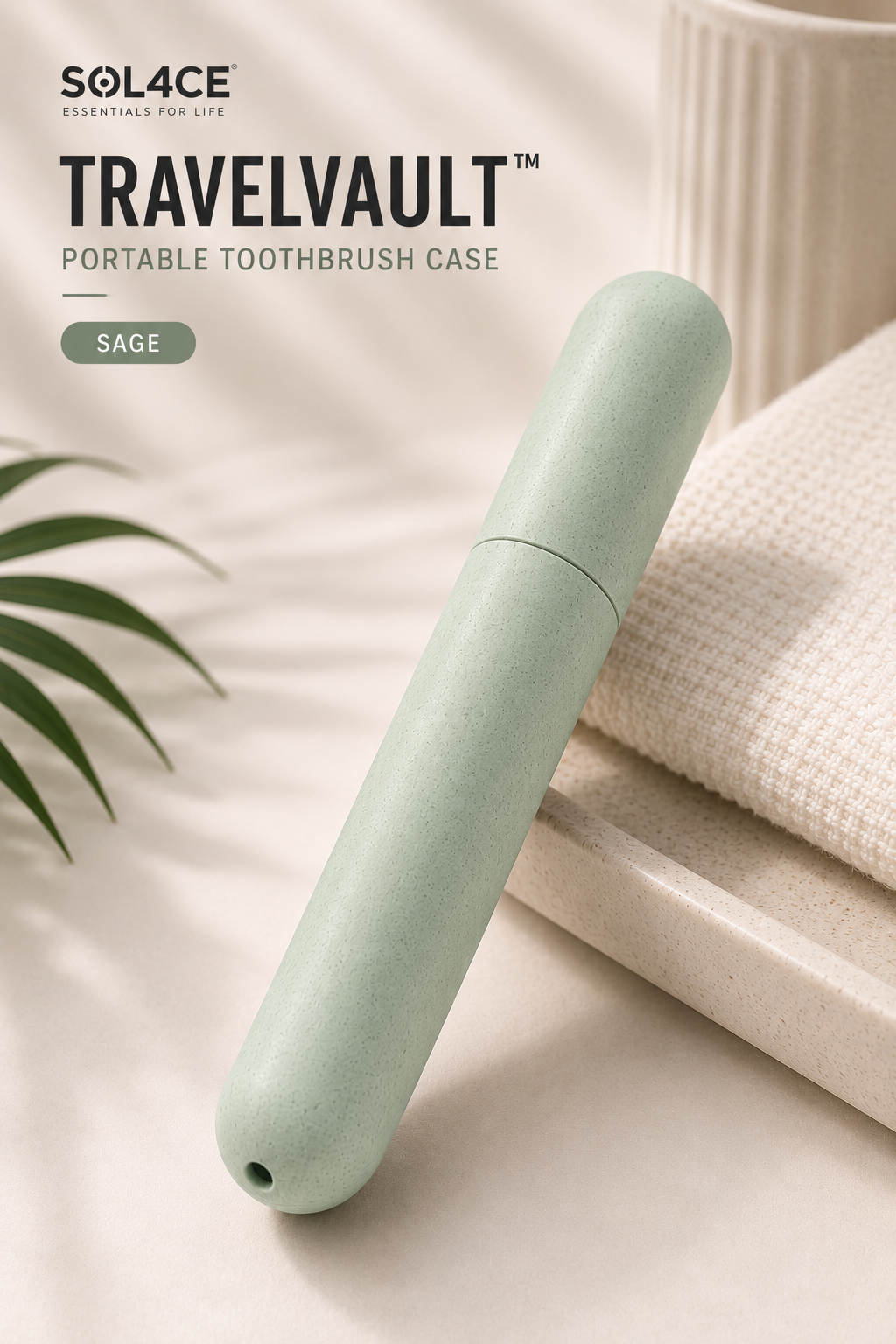 SOL4CE TravelVault™ Portable Toothbrush Case