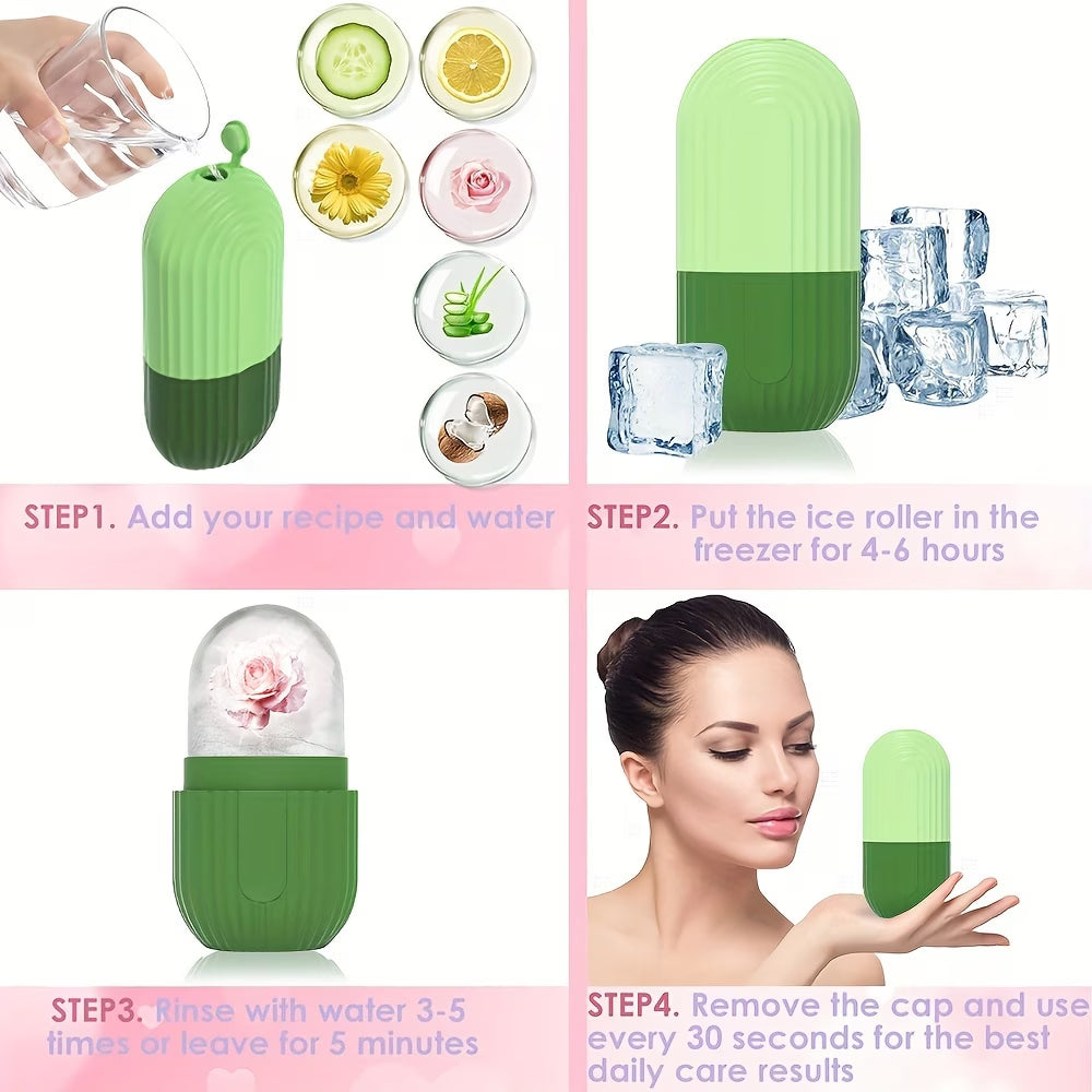 CryoGlow Facial Ice Roller – Cooling Beauty Massage Tool