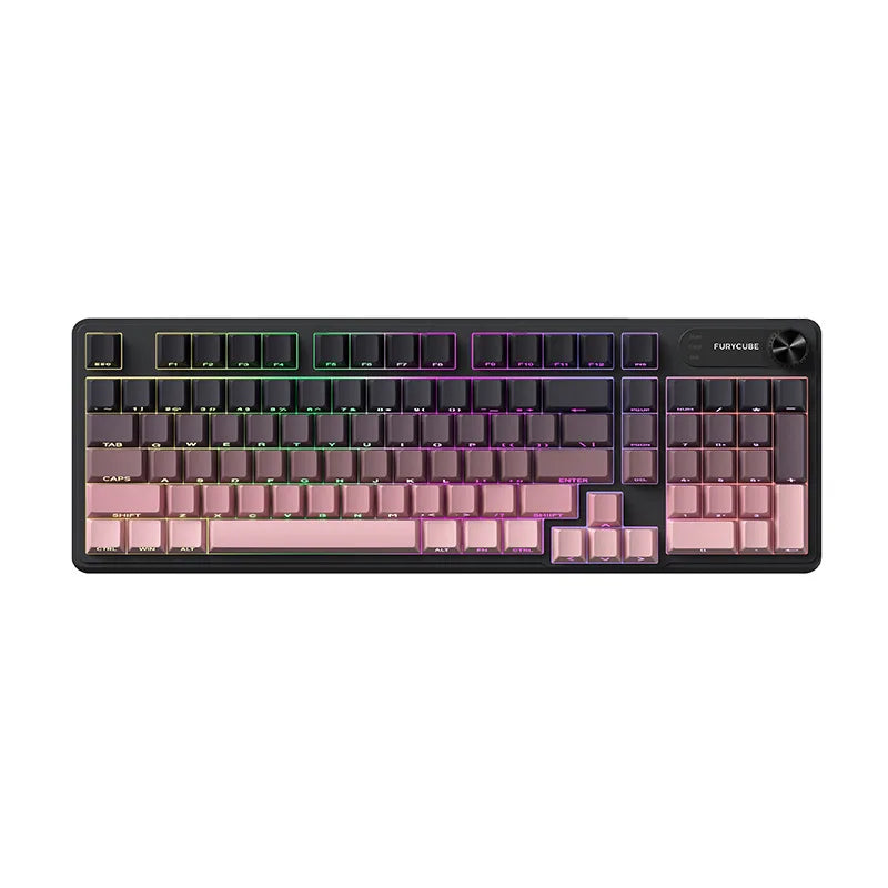 FURYCUBE IP98 Membrane Feel Waterproof Ergonomic Support Gaming E-sports High Appearance Wired Silent Keyboard
