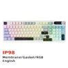FURYCUBE IP98 Membrane Feel Waterproof Ergonomic Support Gaming E-sports High Appearance Wired Silent Keyboard