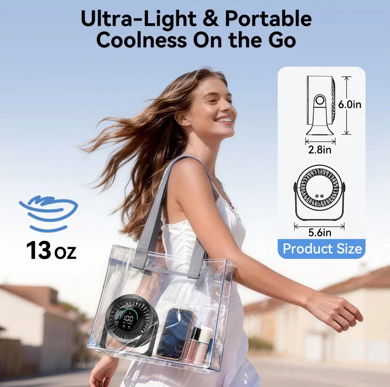 Portable Rechargeable Cooling Fan