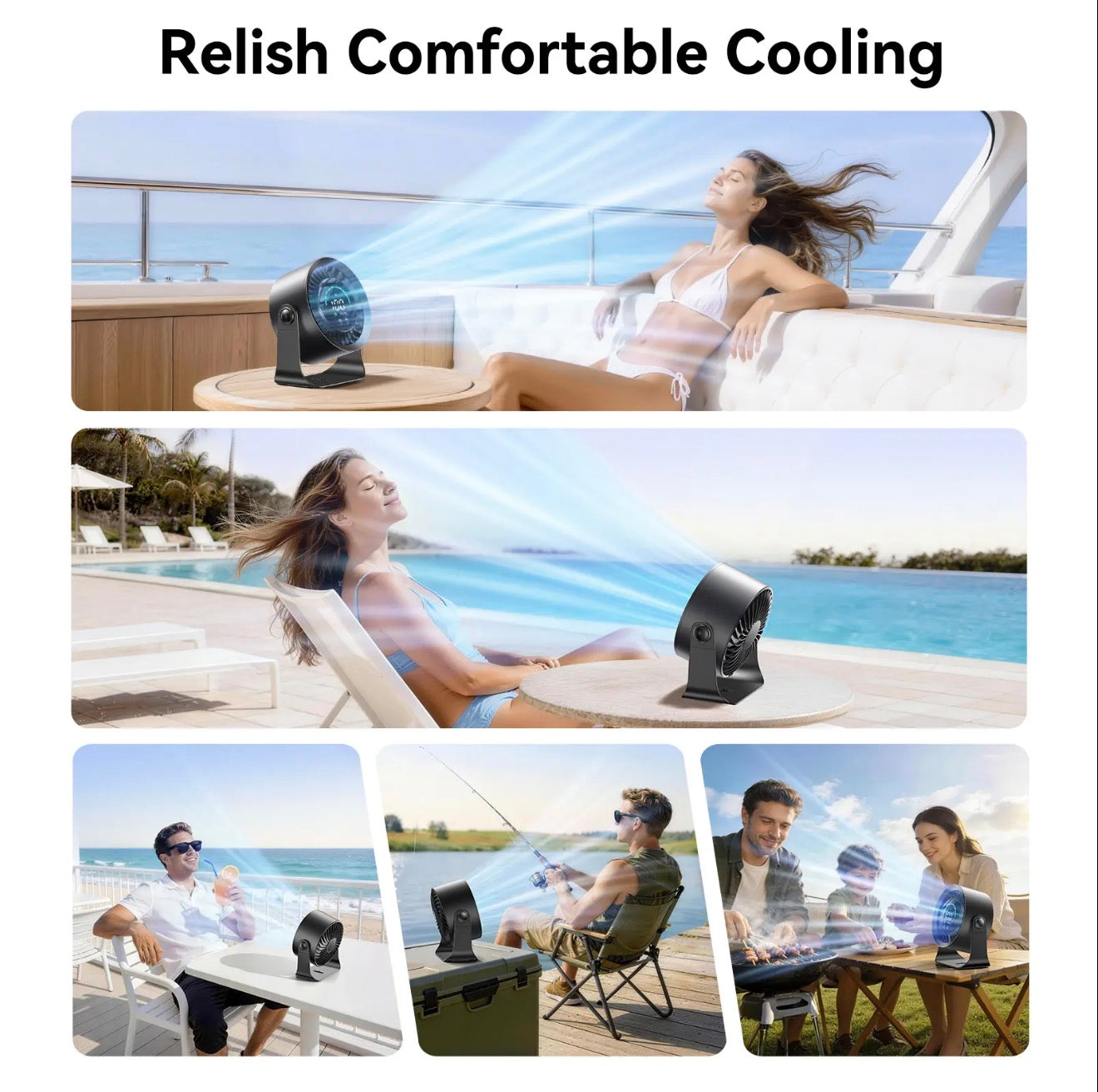 Portable Rechargeable Cooling Fan