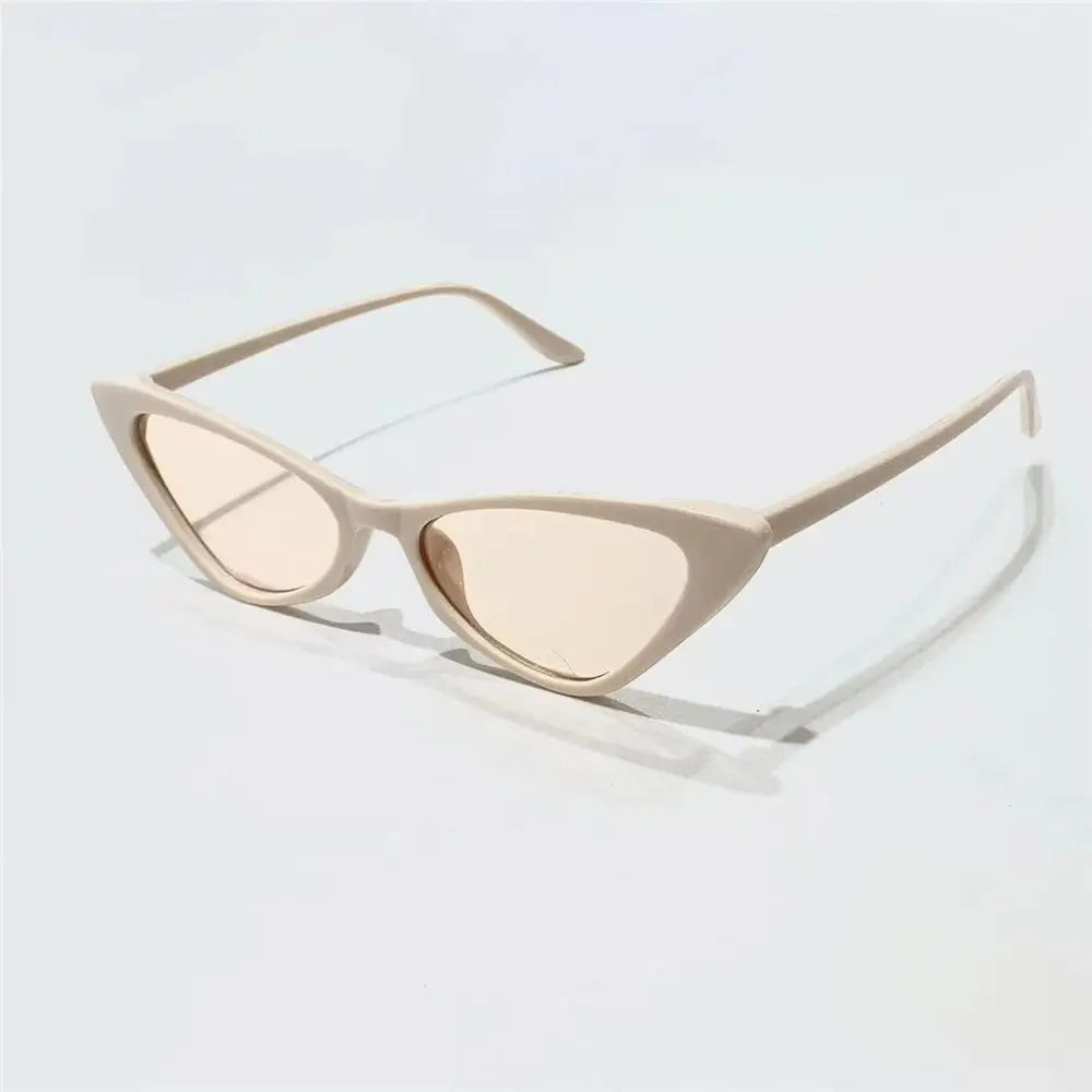 Vintage Small Cat Eye Sunglasses for Women Trendy Half-frame Sun Glasses UV400 Fashion Shades Eyewear Summer Anti UV Sunglasses