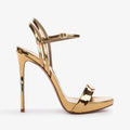 Super high heels summer new high heels, slim heels, exposed toes, sexy leather, versatile waterproof platform sandals for women