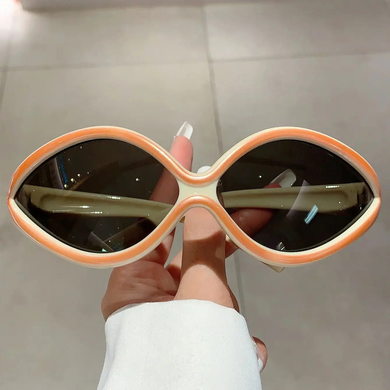 KAMMPT Y2k Cat Eye Sunglasses for Women Men Punk Fashion Stylish UV400 Eyewear Trendy Brand Designer Futuristic Outdoor Shades