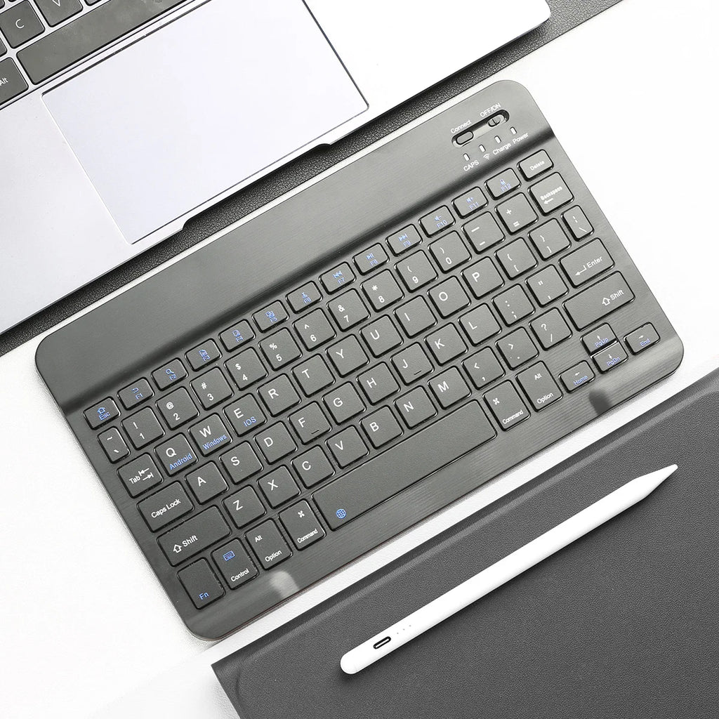 Bluetooth-compatible Keyboard for Android iOS Portable Rechargeable Universal Wireless Keyboard for Tablet Phone Laptop iPad