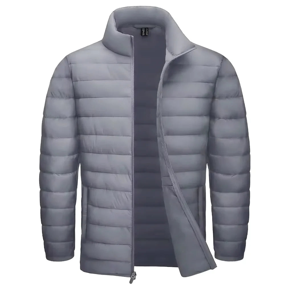 TACVASEN Stand Collar Lightweight Puffer Jackets Mens Quilted Jacket Water Resistant Ripstop Down Insulated Windbreaker Coats
