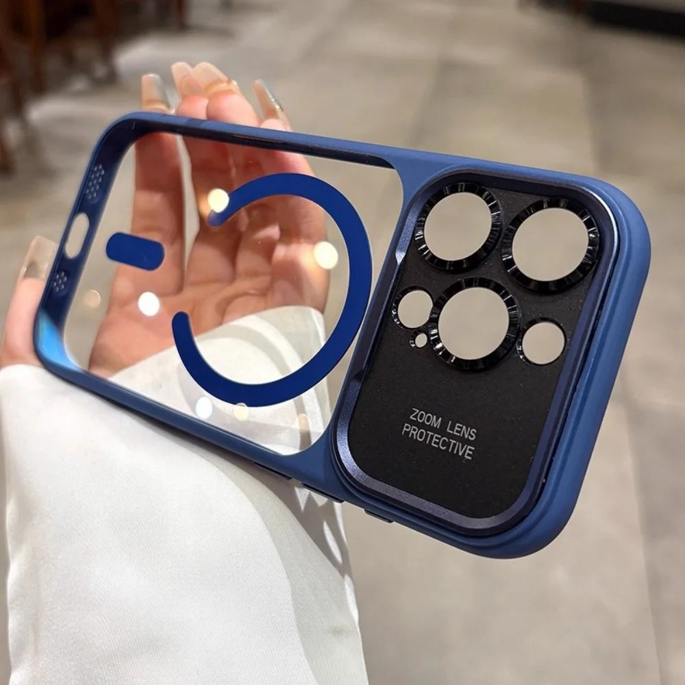 Armor Magnetic Clear PC Shockproof Cover For iPhone 17 Pro Max Air for Magsafe Phone Case for iPhone 13 14 15 12 16 Pro Max 17