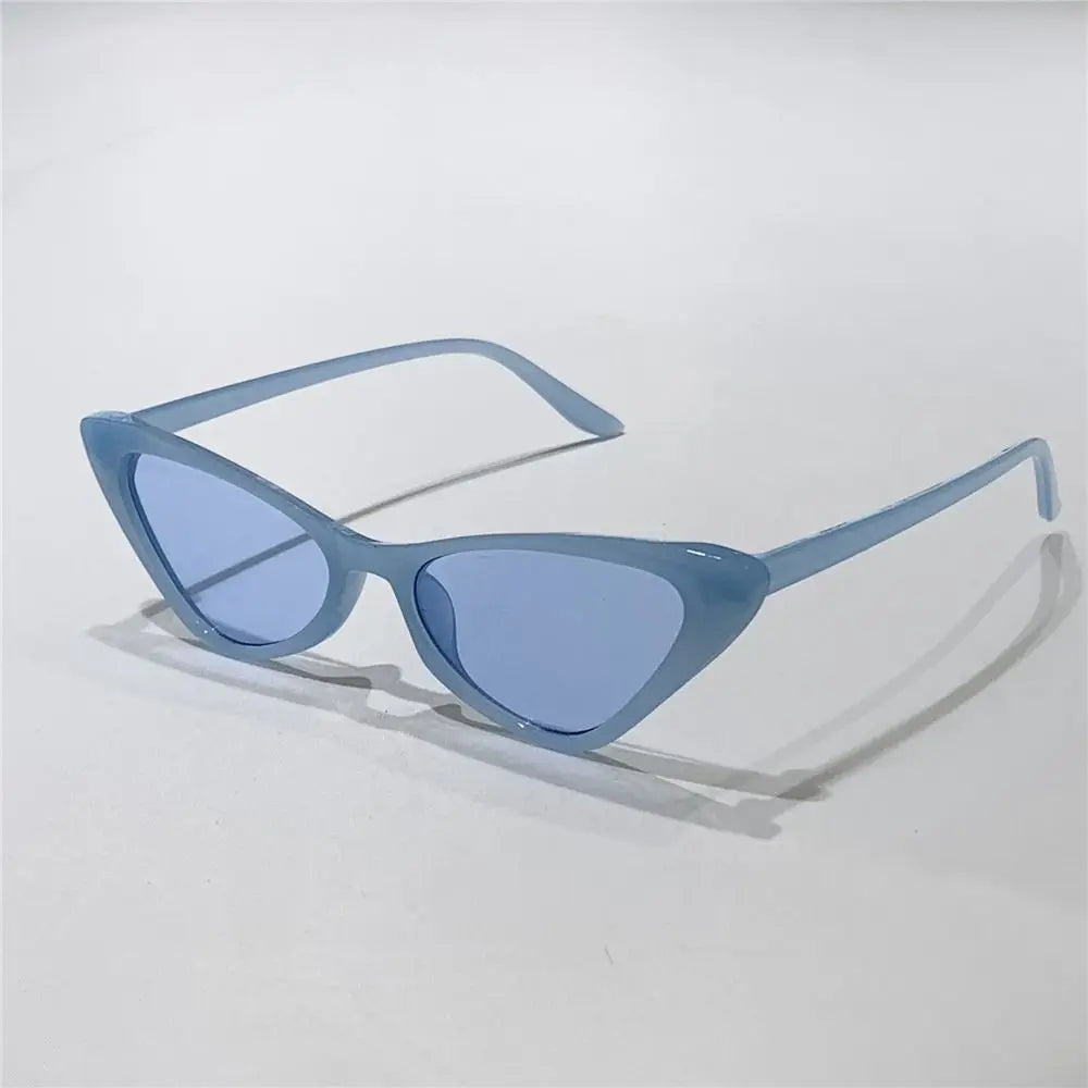 Vintage Small Cat Eye Sunglasses for Women Trendy Half-frame Sun Glasses UV400 Fashion Shades Eyewear Summer Anti UV Sunglasses