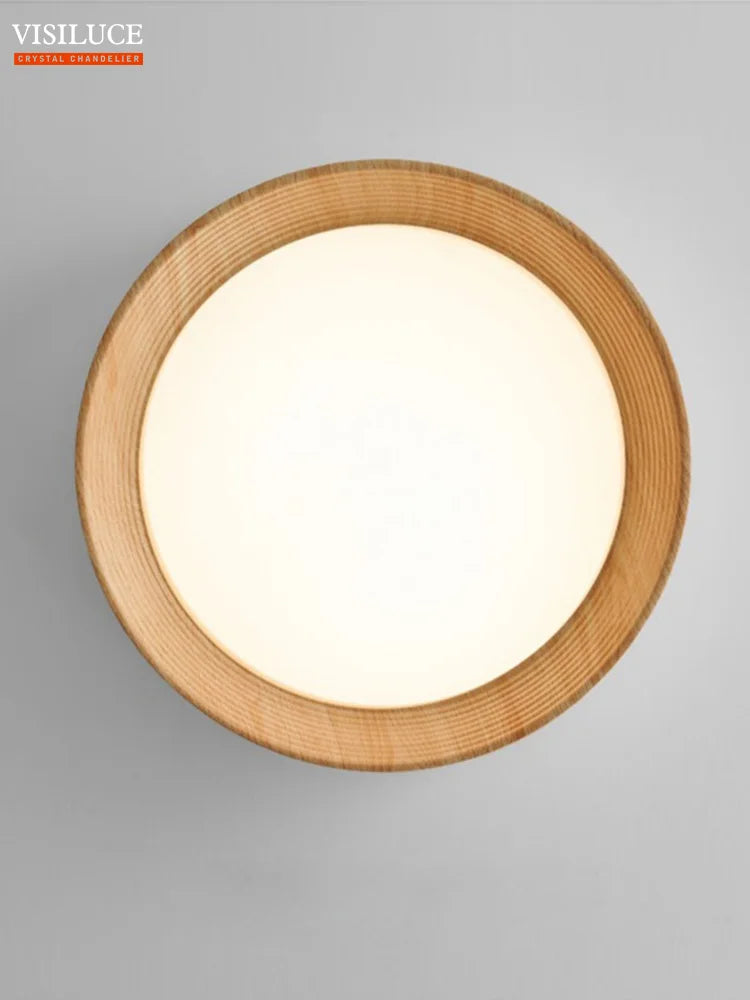 Minimalist Modern Wood Walnut color LED Ceiling Lamp Living Room Bedroom Hotel Decor Nordic ceiling light fixtures with RC