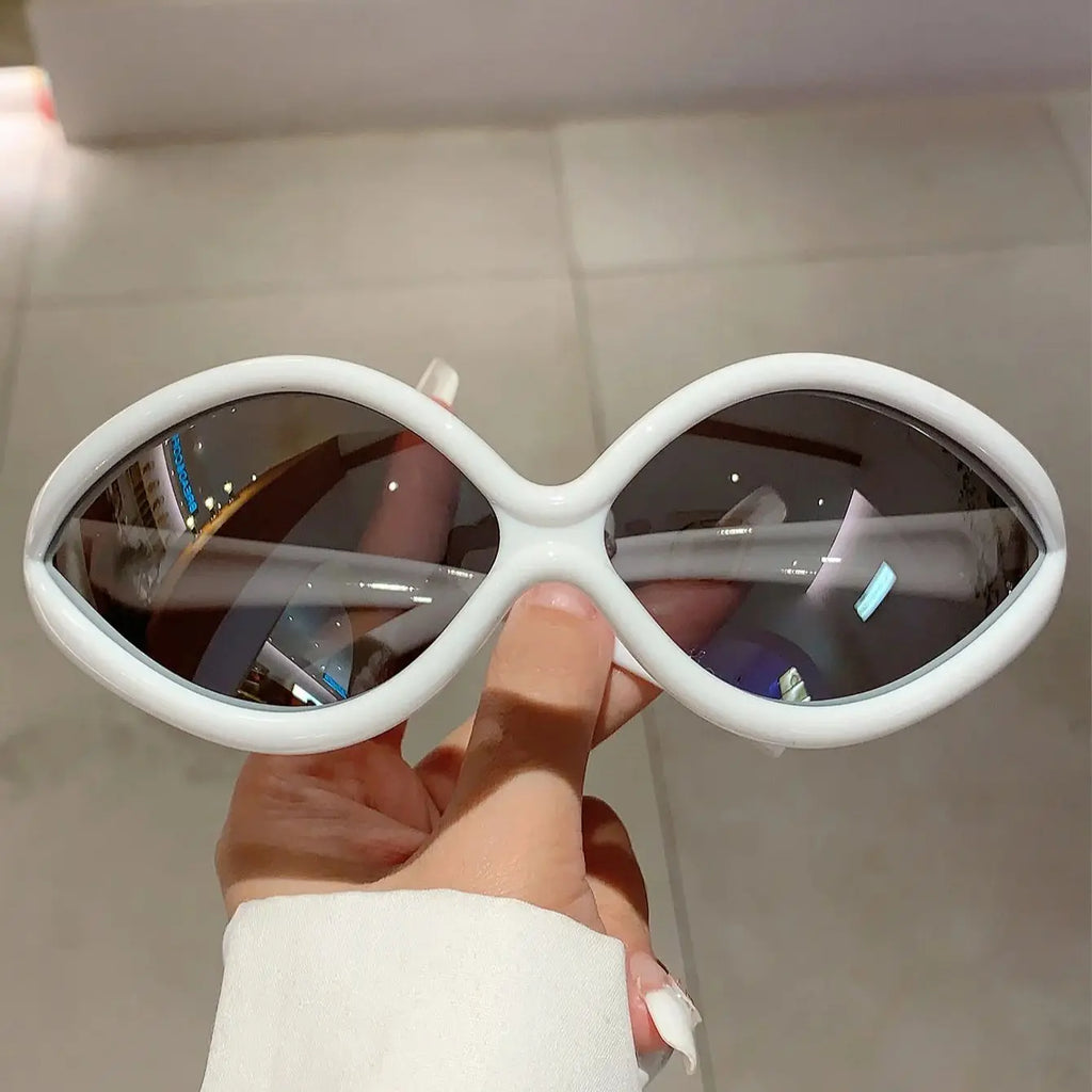 KAMMPT Y2k Cat Eye Sunglasses for Women Men Punk Fashion Stylish UV400 Eyewear Trendy Brand Designer Futuristic Outdoor Shades