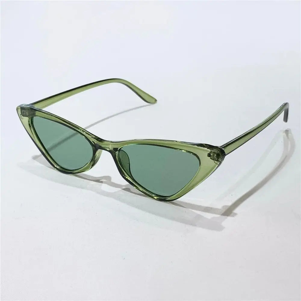 Vintage Small Cat Eye Sunglasses for Women Trendy Half-frame Sun Glasses UV400 Fashion Shades Eyewear Summer Anti UV Sunglasses