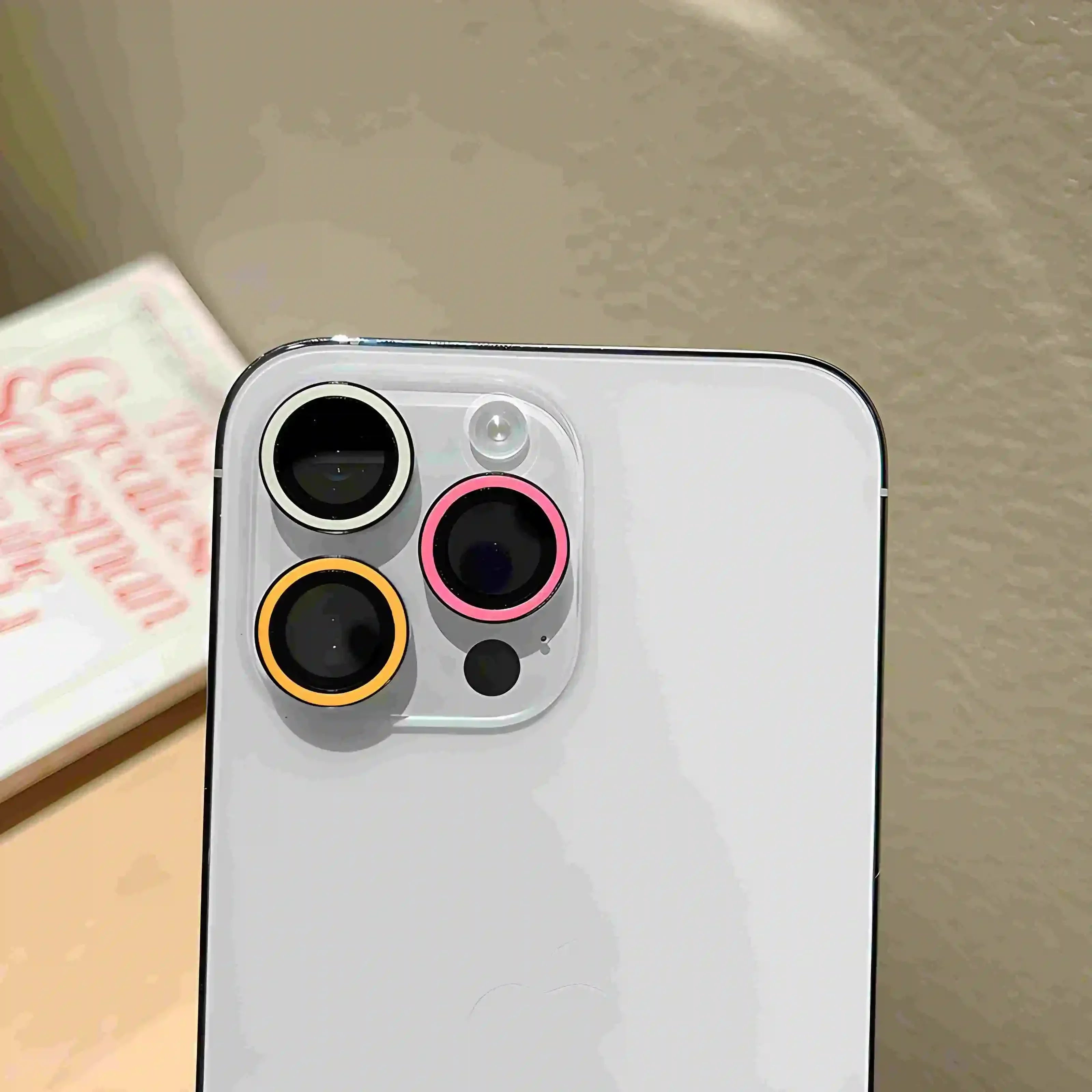 2-3Pcs Luminous Ceramic Camera Protector Film For IPhone 16 12 13 14 15 Pro Max 15 Plus 13 12 Mini Lens Ring Glass Glowing Cap