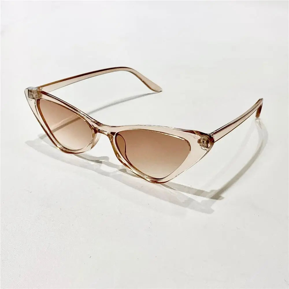 Vintage Small Cat Eye Sunglasses for Women Trendy Half-frame Sun Glasses UV400 Fashion Shades Eyewear Summer Anti UV Sunglasses