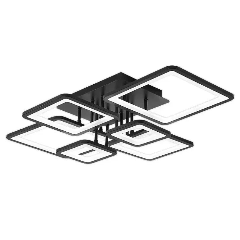 Led Ceiling Mounted Lights for Living Room Bedroom Kitchen Home Remote Control Lamp Dimmable Modern Square Decoration Indoor