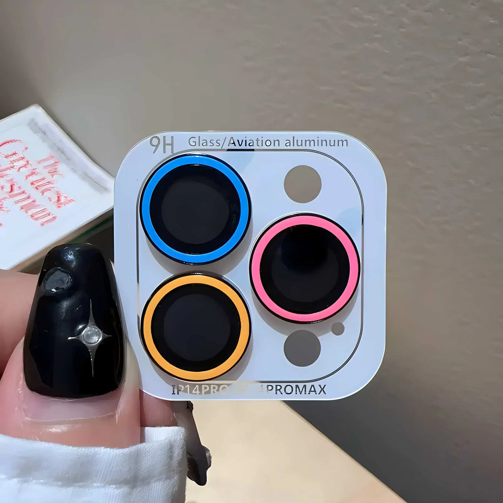 2-3Pcs Luminous Ceramic Camera Protector Film For IPhone 16 12 13 14 15 Pro Max 15 Plus 13 12 Mini Lens Ring Glass Glowing Cap