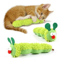 Cat Plush Chewing Toy Catnip Cute Caterpillar Crocodile Bite Resistant Kitten Toy Teeth Cleaning Interactive Cat Toy