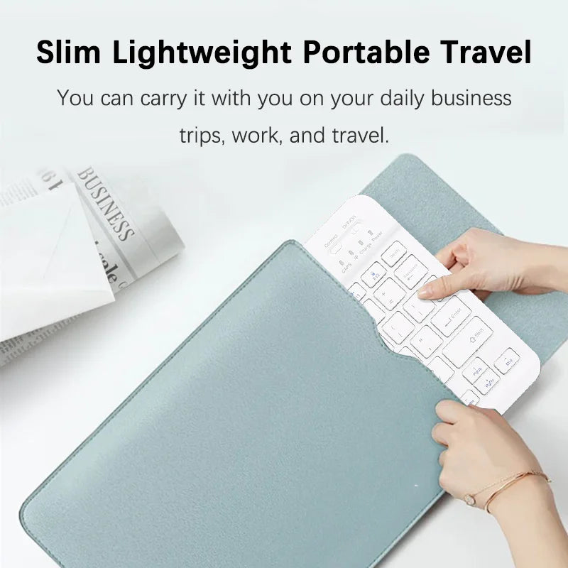Bluetooth-compatible Keyboard for Android iOS Portable Rechargeable Universal Wireless Keyboard for Tablet Phone Laptop iPad