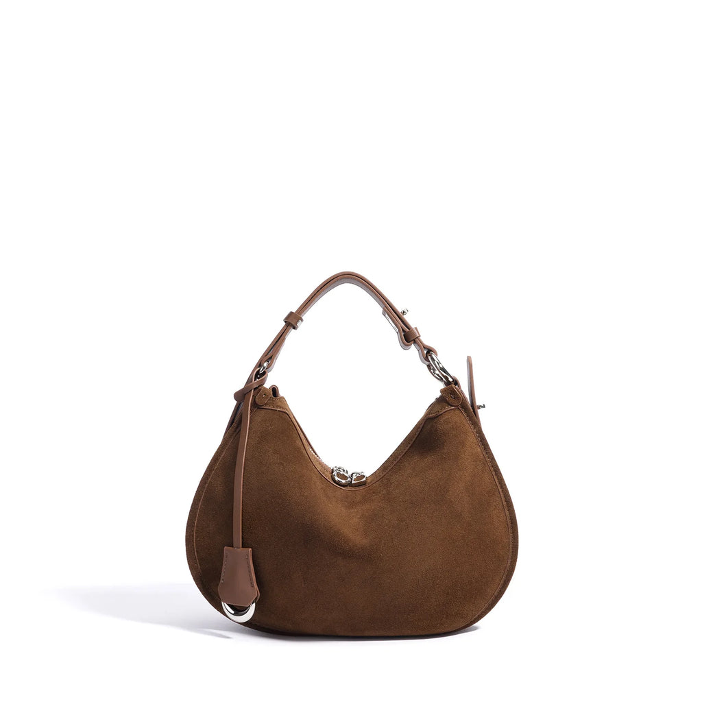 2025 Spring Summer Suede Hobo Bag Sophisticated Single Shoulder Tote Vintage Inspired Trendy Crossbody Pack Women's Handbag