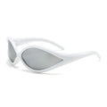 KAMMPT Y2k Cat Eye Sunglasses for Women Men Punk Fashion Stylish UV400 Eyewear Trendy Brand Designer Futuristic Outdoor Shades