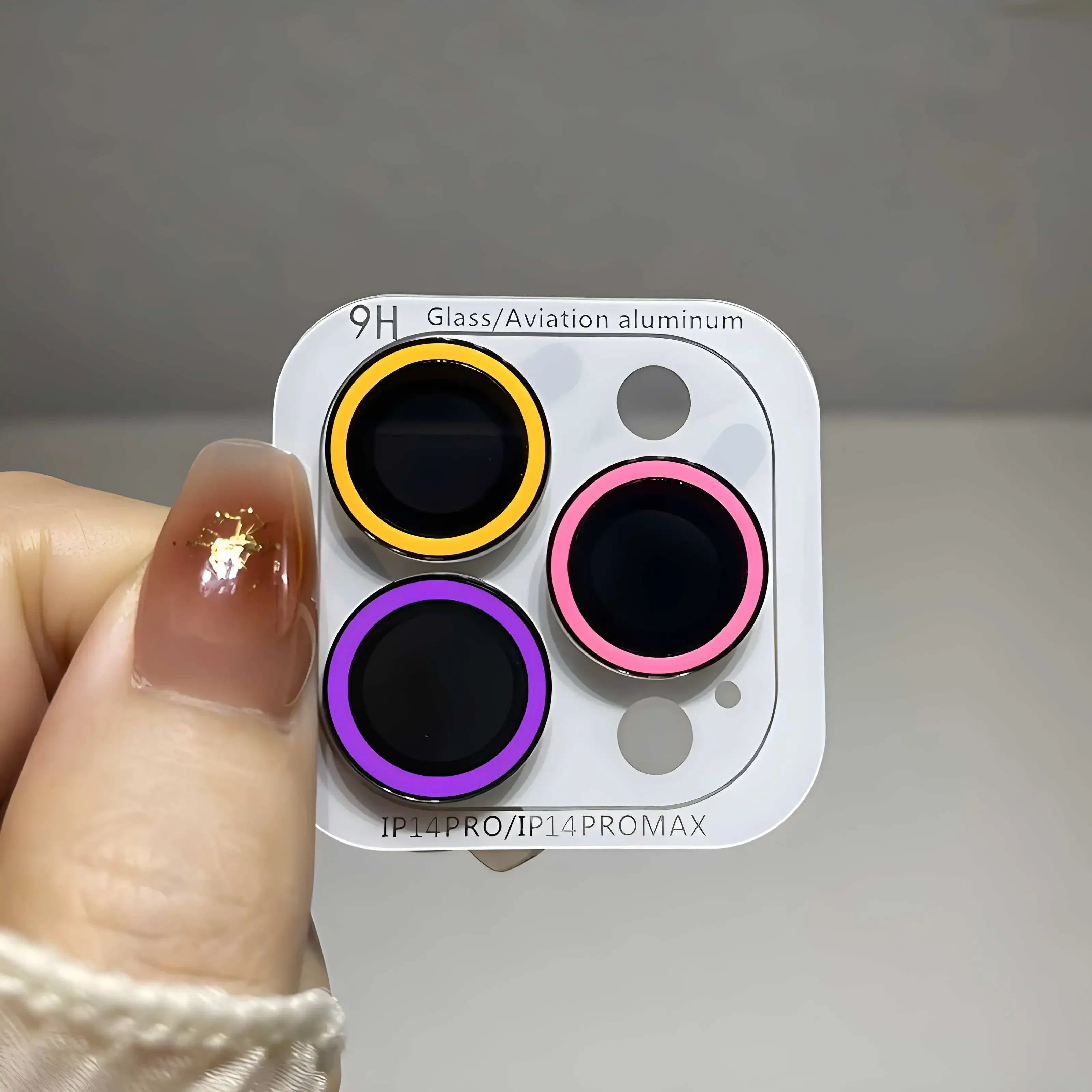2-3Pcs Luminous Ceramic Camera Protector Film For IPhone 16 12 13 14 15 Pro Max 15 Plus 13 12 Mini Lens Ring Glass Glowing Cap