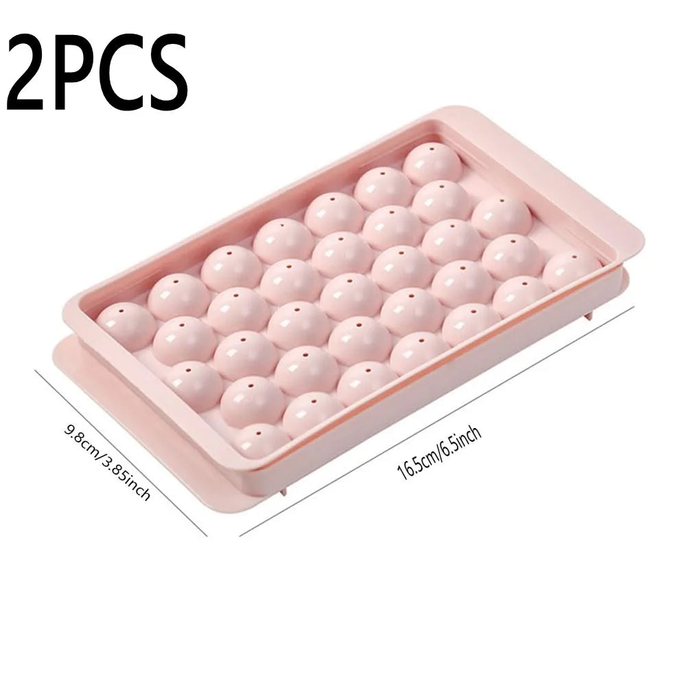 Mini Ice Cube Trays  Tiny Ice Cube Tray with Lid for Freezer, Round Ice Cubes for Chilling Cocktail Whiskey Tea Coffee