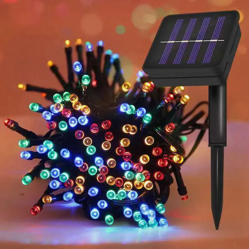 1 Pc Solar Christmas Lights, 50 LED/100 LED/200 LED/300 LED 8 Modes Outdoor Christmas String Lights, Waterproof Solar Fairy Ligh