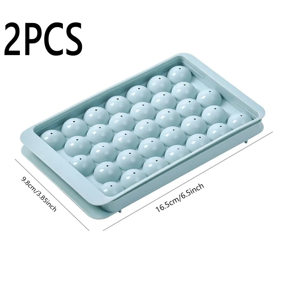 Mini Ice Cube Trays  Tiny Ice Cube Tray with Lid for Freezer, Round Ice Cubes for Chilling Cocktail Whiskey Tea Coffee