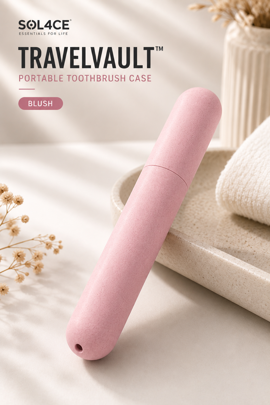 SOL4CE TravelVault™ Portable Toothbrush Case