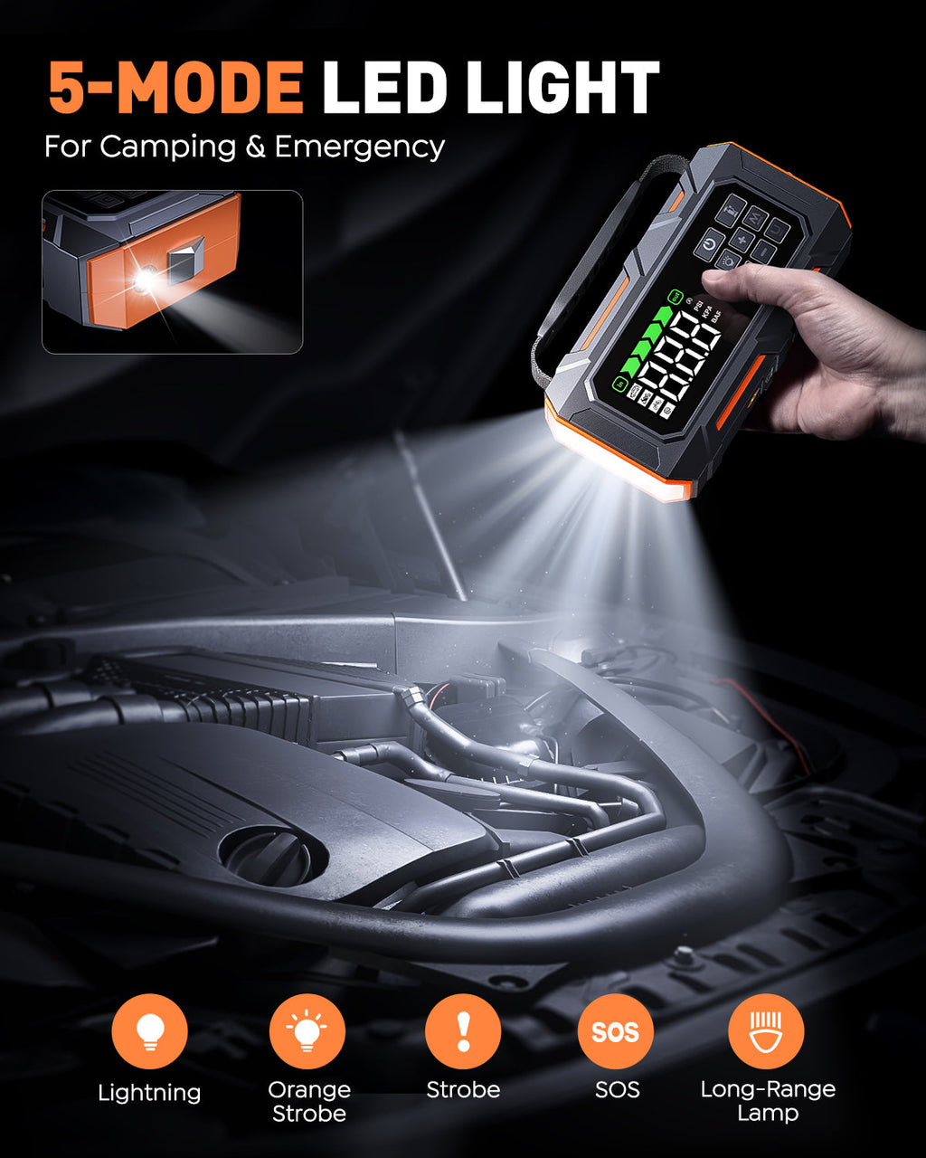 【New Arrivals】Buture Beta09 Jump Starter with Air Compressor丨8000A Powerful Start, 16-in-1 Roadside Kit