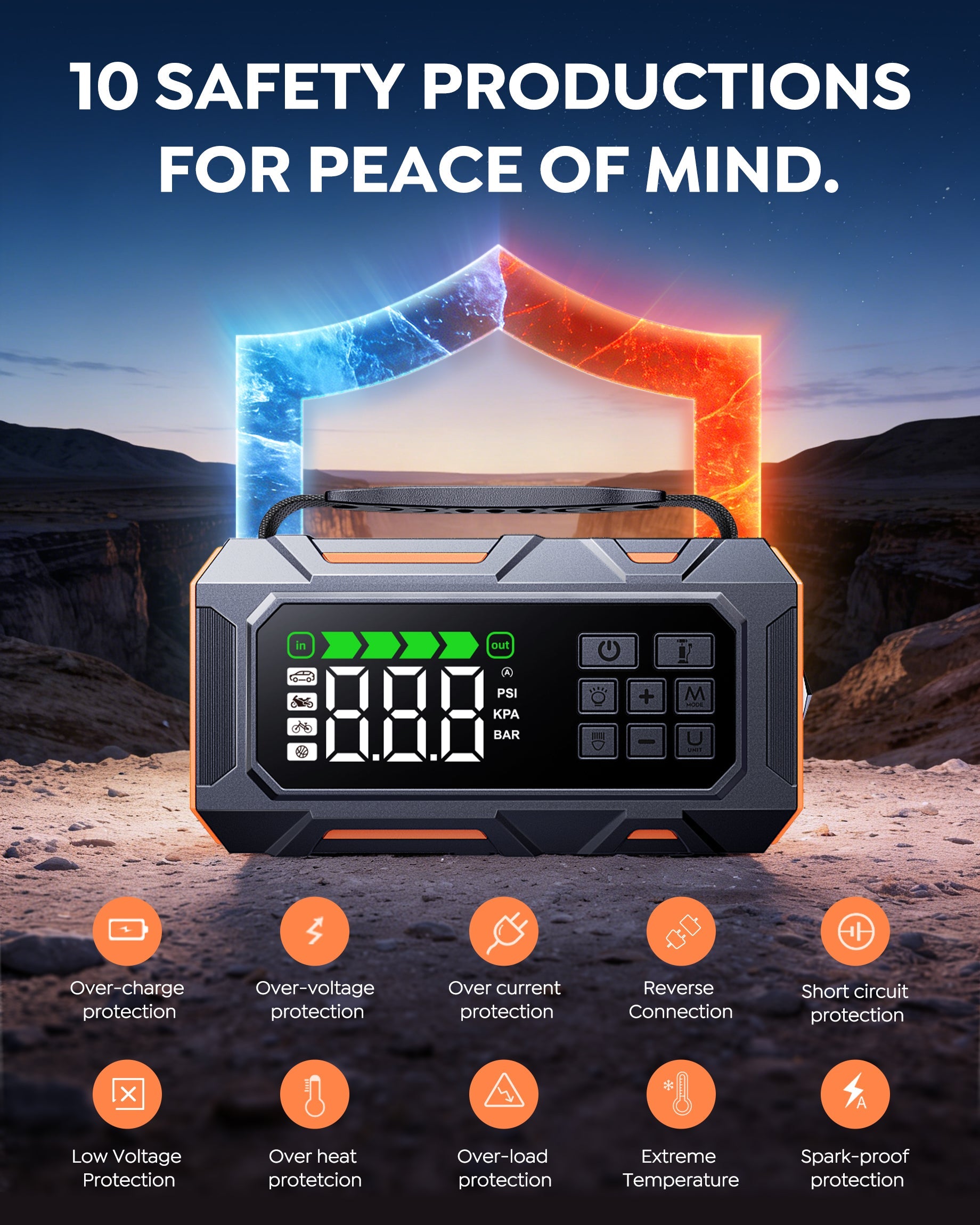 【New Arrivals】Buture Beta09 Jump Starter with Air Compressor丨8000A Powerful Start, 16-in-1 Roadside Kit