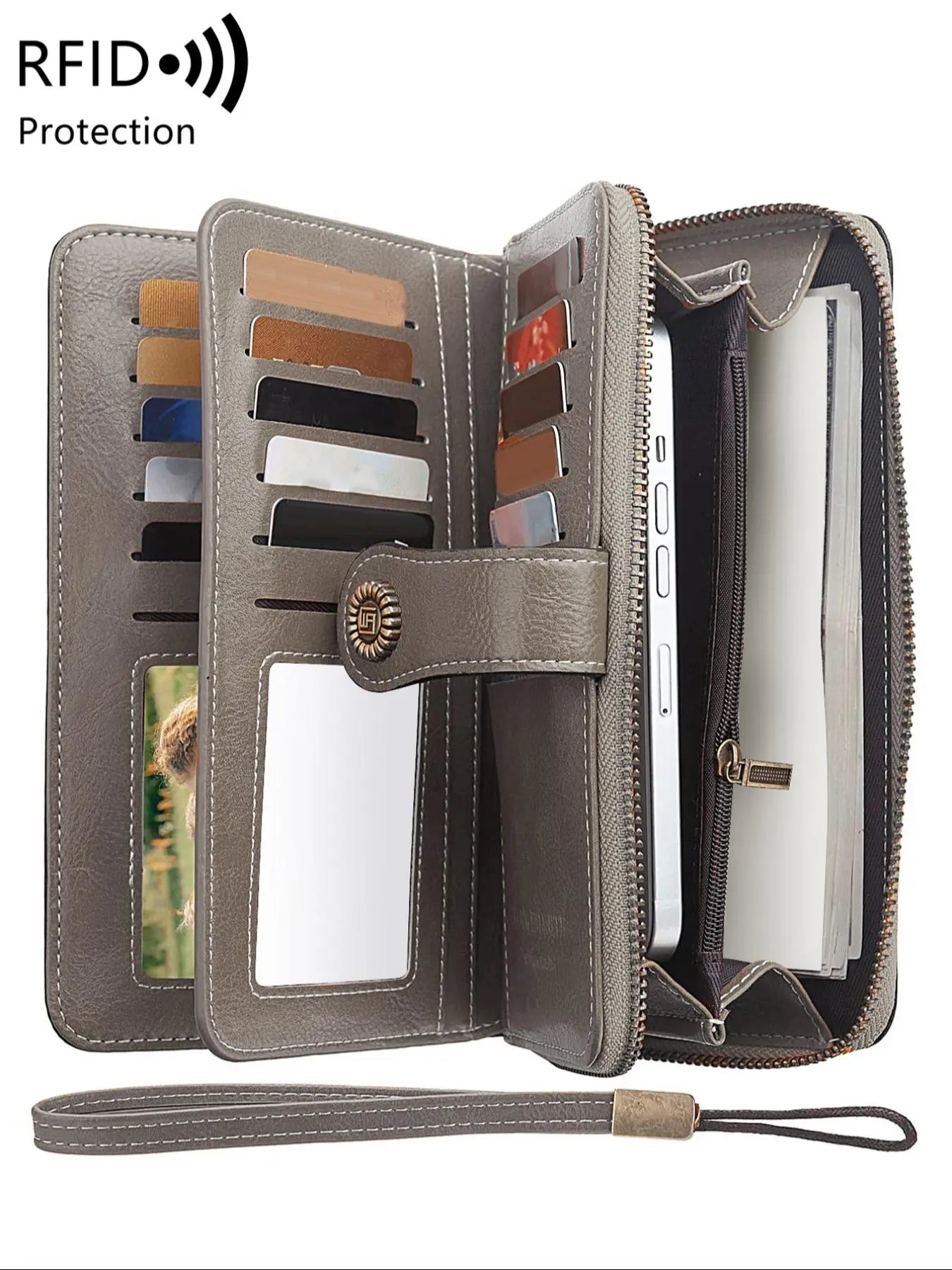 Vintage RFID Clutch Wallet