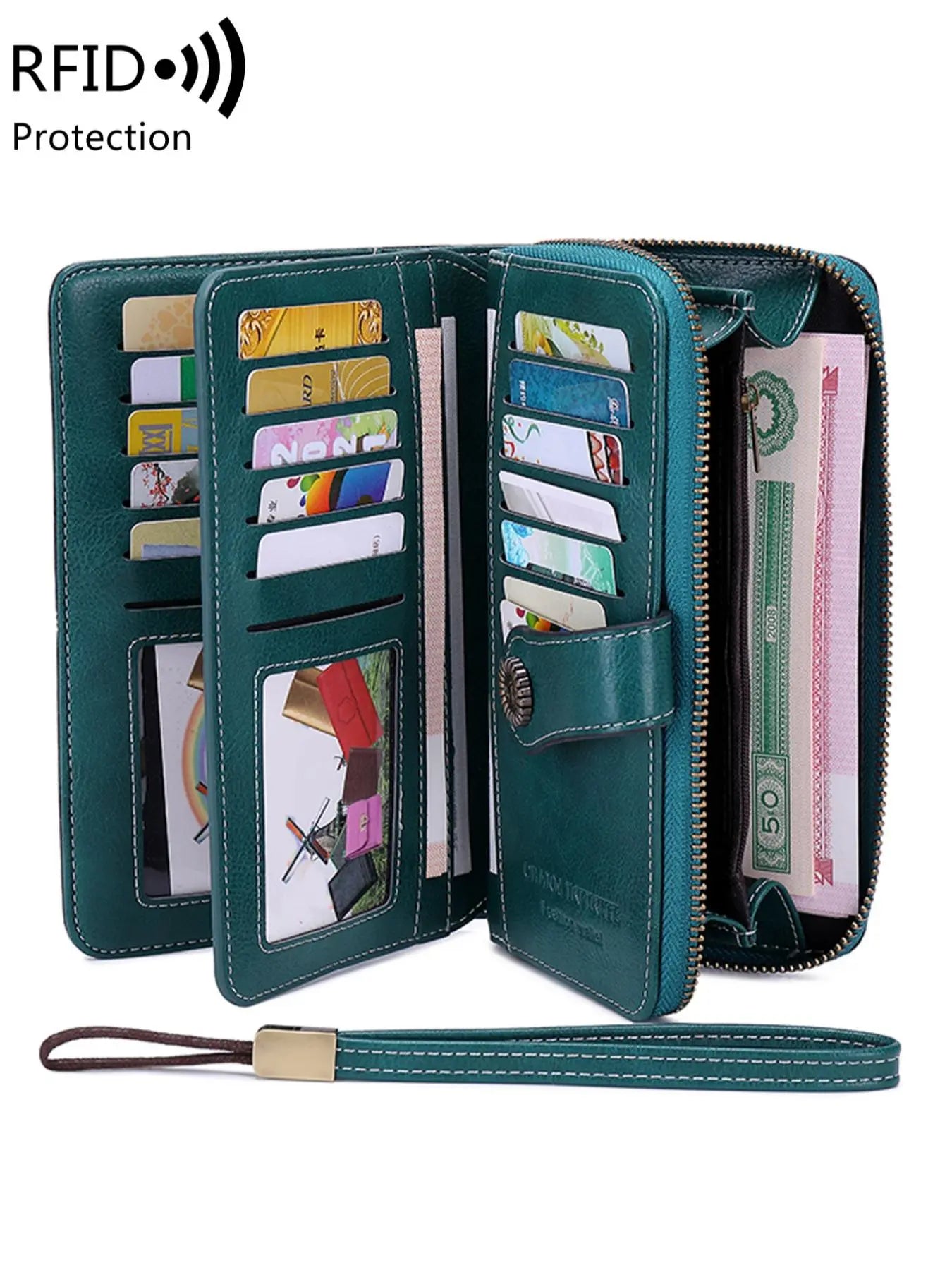 Vintage RFID Clutch Wallet