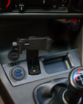 BMW E30 Center Console Phone Mount and Dual USB Charger (Universal Clamp)