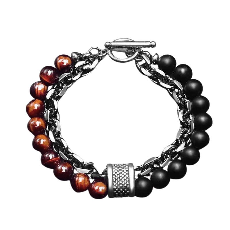 Red Tiger Lava Stone Bracelet